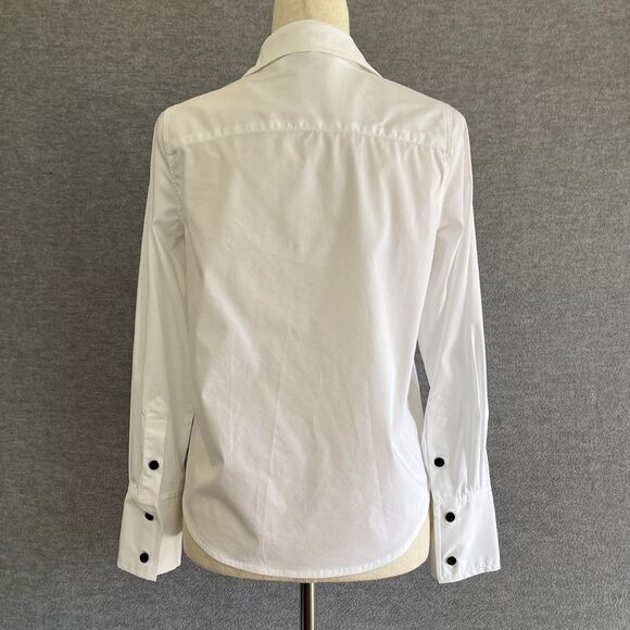 Jason Wu White Shirt Size XS Old Money Quiet Luxury Academia Preppy Button Up - Picture 5 of 13